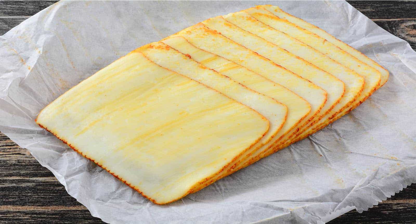 Stack Muenster Cheese Slices