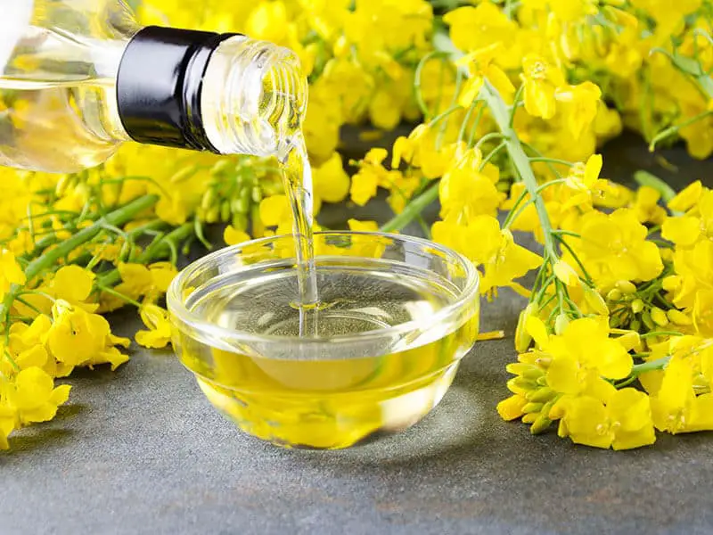 Pouring Canola Oil